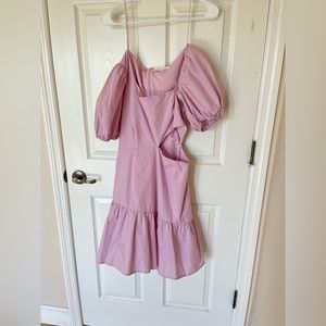 ASTR THE LABEL LILAC LAVENDER MAYFAIR MINI DRESS SIDE CUTOUT BRAND NEW MEDIUM